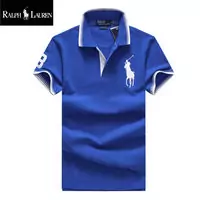 ralph lauren tee-shirt coton pima big pony blue